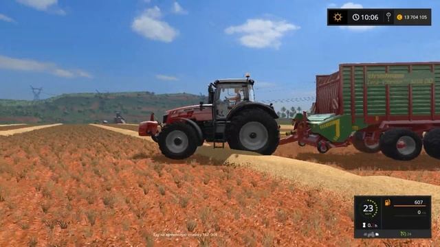 Farming Simulator 17 (CoursePlay) Продажа соломы.