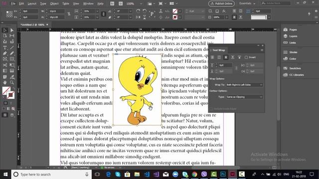 Text Wrap in Adobe InDesign CC смотреть онлайн