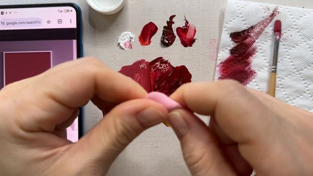 Замесы модных оттенков из масляных красок