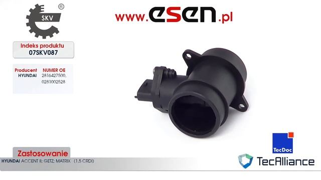 Przepływomierz powietrza HYUNDAI ACCENT HYUNDAI GETZ HYUNDAI MATRIX OE 0281002528, 2816427500 смотреть онлайн