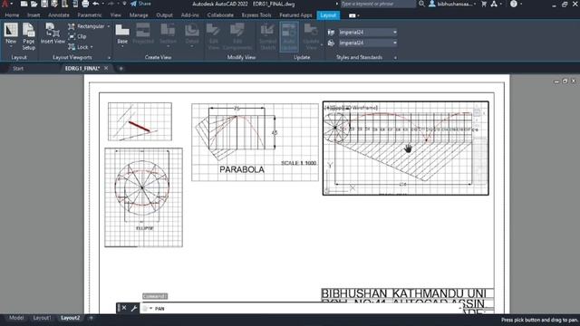 How to insert Models into [A3] layout in AutoCAD [KU 1st semester assignments] [in Nepali] смотреть онлайн