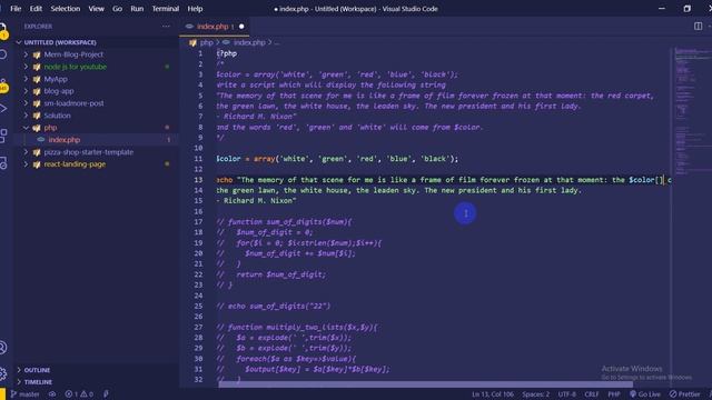 PHP - Exercises, Practice, Solution [18] value come to array смотреть онлайн