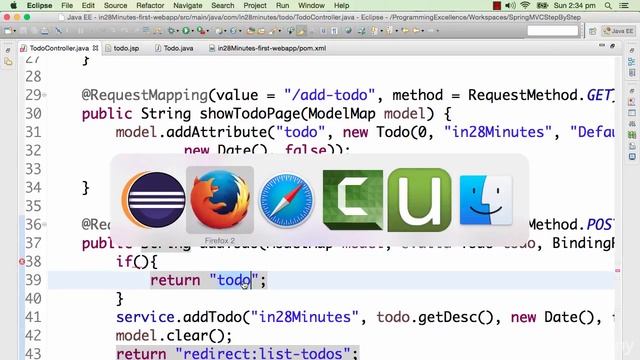 Step 27 : Part 2 - Validation using Hibernate Validator смотреть онлайн