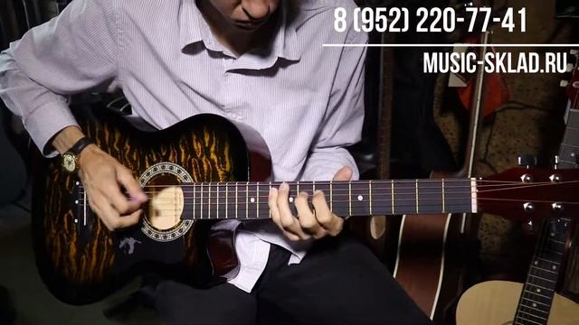 Обзор акустической гитары Belucci BC-3830 BS Tiger смотреть онлайн