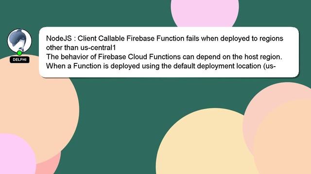 NodeJS : Client Callable Firebase Function fails when deployed to regions other than us-central1 смотреть онлайн