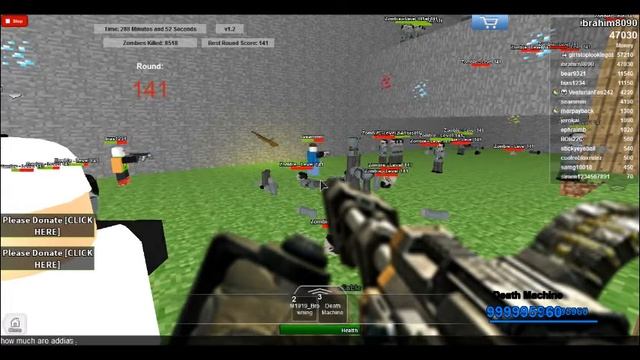 Roblox minecraft zombies highest round ever смотреть онлайн