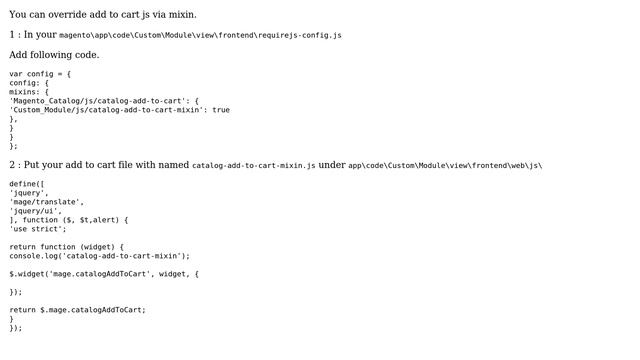 Magento: Magento 2: Add to Cart JS Override works on product page but not on category page смотреть онлайн