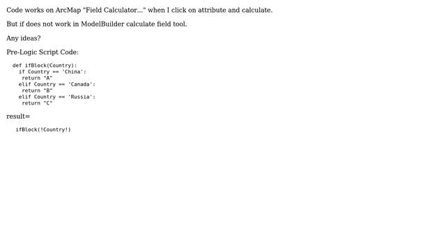 GIS: Python in ModelBuilder calculate field tool смотреть онлайн