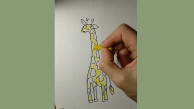 Как нарисовать жирафа. смотреть онлайн