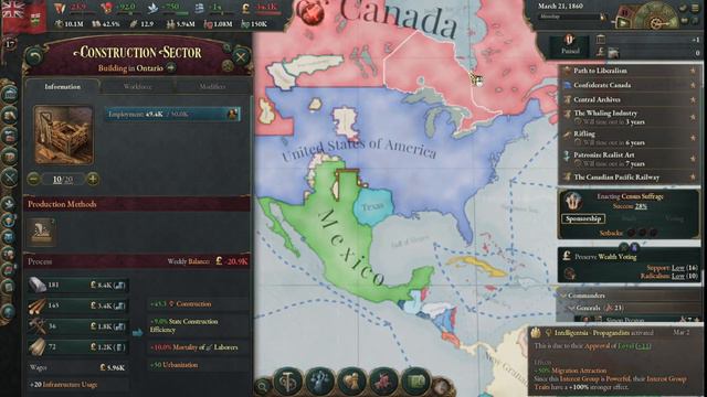 Season 2 - Maple Leaf Forever - A 1.4 Update Victoria 3 Canada Playthrough - Part 21 смотреть онлайн