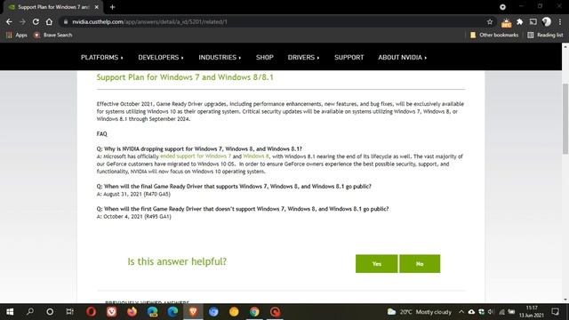Nvidia is ending support for Windows 7 and 8 смотреть онлайн