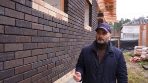 Клинкерный кирпич на газобетоне. Правильный монтаж клинкера на доме из газоблоков. Клинкер PROM.