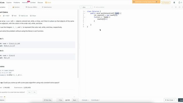 Leetcode 75 Sort Colors (Java) смотреть онлайн