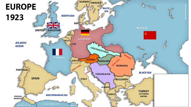 1918 - 1923. How WWI CHANGED the map of EUROPE, in 1 minute. смотреть онлайн
