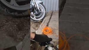 как поставить металлическую катушку на триммер