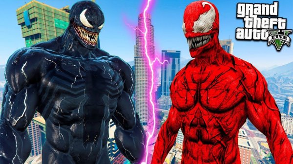 ВЕНОМ ПРОТИВ КАРНАЖА В ГТА 5 МОДЫ! VENOM VS CARNAGE ОБЗОР МОДА В GTA 5! ИГРЫ ГТА ВИДЕО MODS