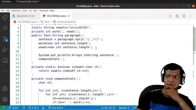 Histogram & Statistics | ISC Computer Science Practical 2008 | Q2 | | SOLVED | Java смотреть онлайн