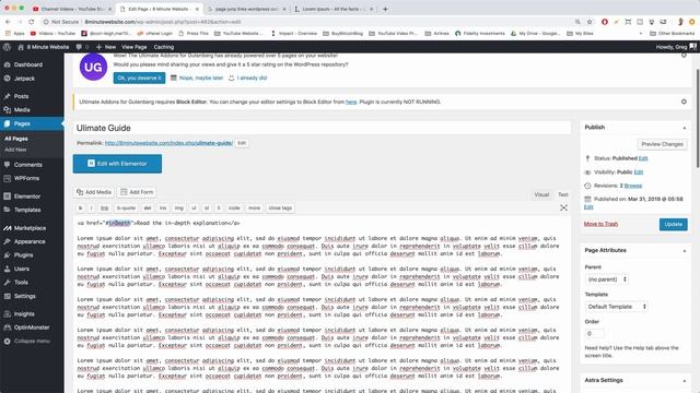 Anchor Links in WordPress Tutorial 2019 смотреть онлайн