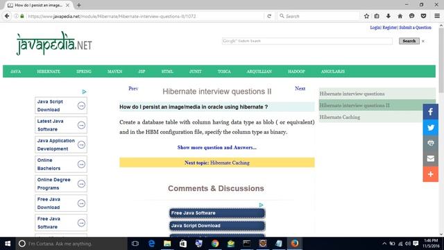 How do I persist an image/media in oracle using hibernate ?
| javapedia.net смотреть онлайн