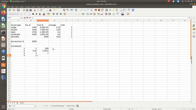 Linear Programming (Urban Renewal Model) Example: LibreOffice Calc смотреть онлайн