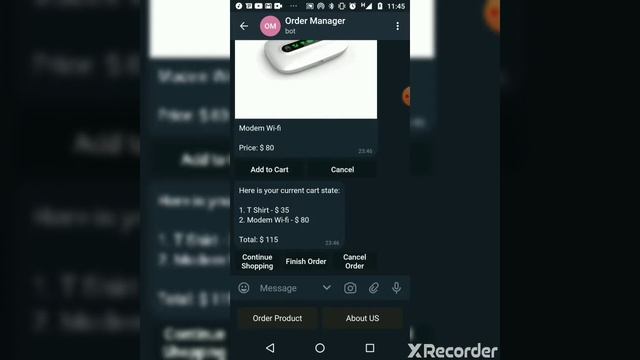 Telegram chat bot - Order manager смотреть онлайн