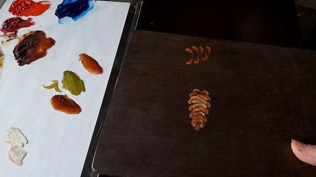 Еловая лапка с шишкой 2. Просто, быстро и красиво! смотреть онлайн