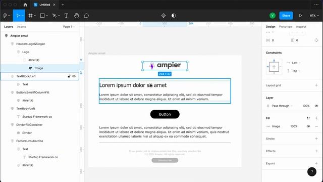 Welcome email creation | Tutorial | Ampier Plugin for Figma | Figma to HTML & CSS Import with Ampie смотреть онлайн