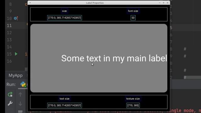 Python Kivy Tutorial: Label size, Text size, Texture size, Font size - Tutorial part 1 смотреть онлайн