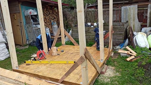 Строим дачный туалет - хоз.блок. Стройка. Сарай, туалет, хозблок