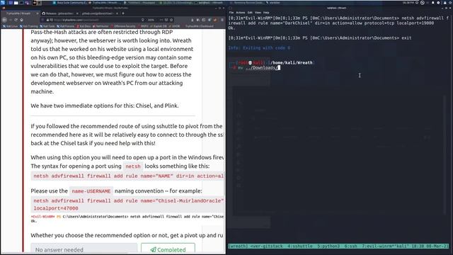 TryHackMe Wreath Official Walkthrough Task 33: Personal PC - Pivoting смотреть онлайн