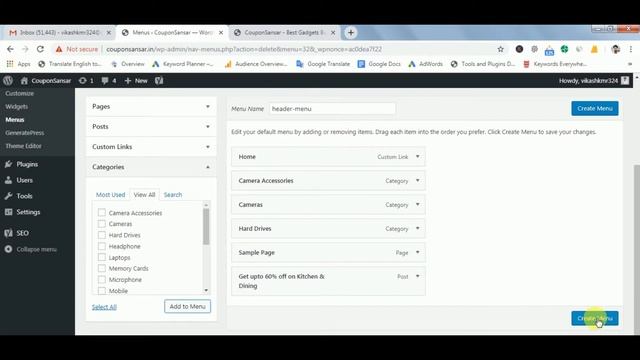 WordPress Me Navigation Menu Kaise Add Kare | How to Create Menu in WordPress in Hindi(Full Guide) смотреть онлайн
