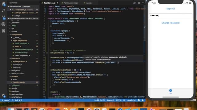 React Native / Firebase: Change User Password by Reauthenticating смотреть онлайн
