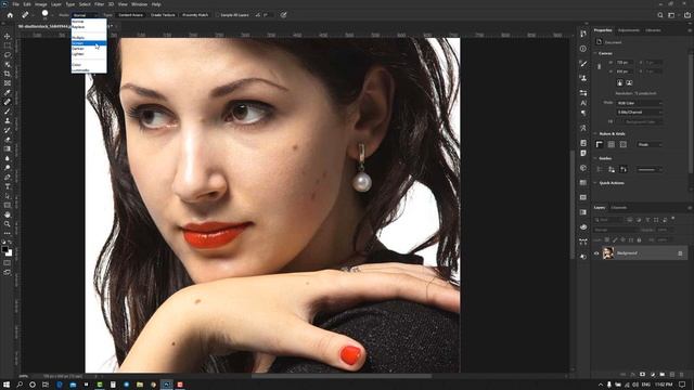 Lesson 9. Using Spot Healing Brush Tool in Photoshop cc 2020. смотреть онлайн