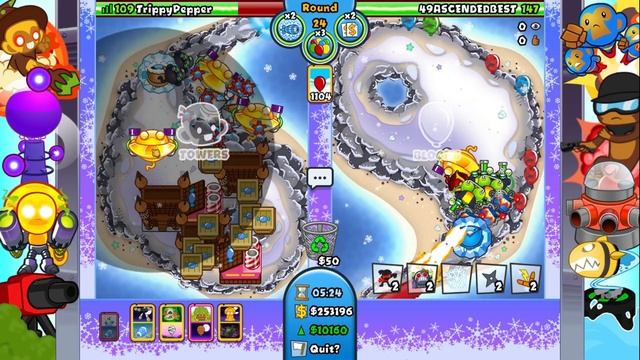 1 EVIL TEMPLE VS TEMPLES OF THE MONKEY GOD! (Bloons TD Battles) смотреть онлайн