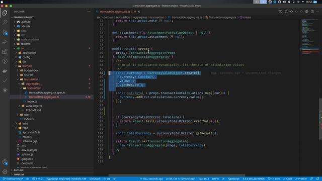 PROGRAMAÇÃO NODEJS DDD E TYPESCRIPT - AULA 57 - TOTAL AS CURRENCY смотреть онлайн