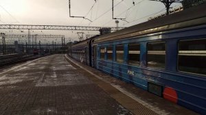 Электропоезд ЭД4М-0091(«Регион-экспресс»(РЭКС)) отправляется в «Новопеределкино» с Киевского вокзал