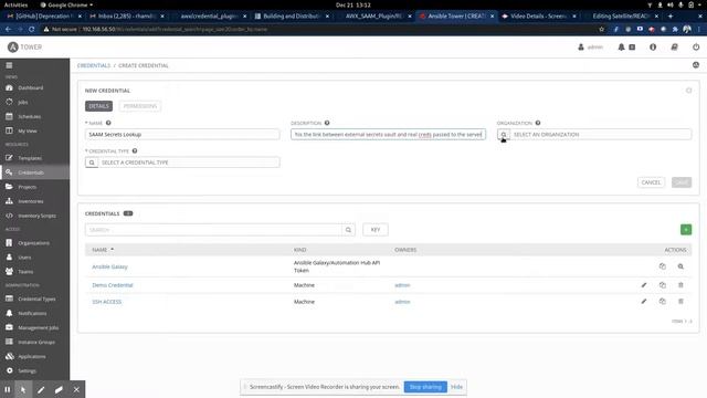 #Ansible #Tower / # AWX Creating new credentials based on secret lookup plugin смотреть онлайн
