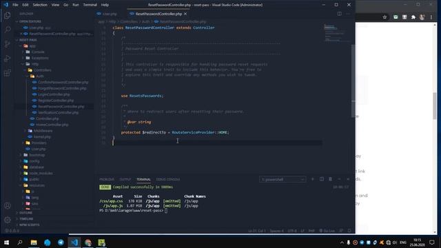 ВОССТАНОВЛЕНИЕ ПАРОЛЯ ► Laravel функционал сброс пароля смотреть онлайн