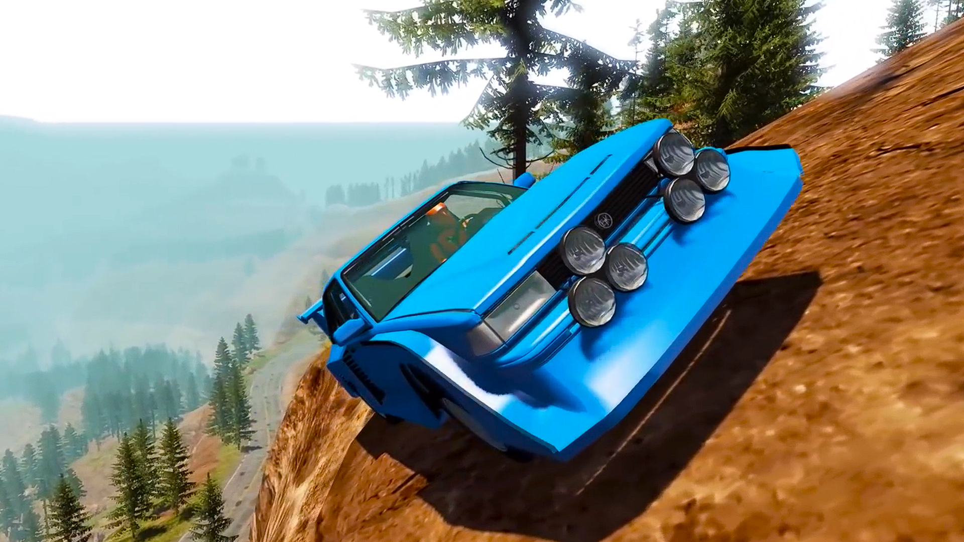 Beamng drive - Падение с обрыва 35 | HITGAMEZ