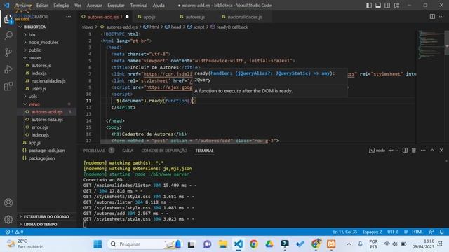 11. Node.js - Como preencher dropdown list select com JQuery смотреть онлайн