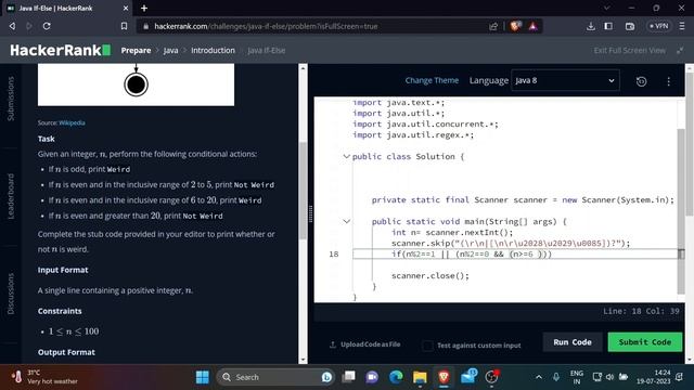 Java Hacker Rank Solutions :"Java If-else" ?|| Question-3 ||Sprint to 5 ⭐ Java badge смотреть онлайн