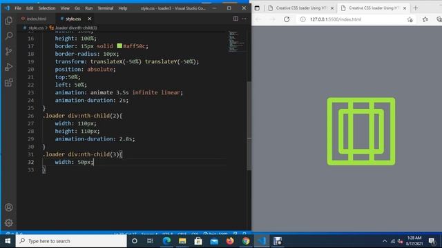 Creative CSS loader Using HTML and CSS смотреть онлайн