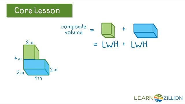 Recognize volume is additive by finding the volume of a 3D figure composed of two rectangular prism смотреть онлайн