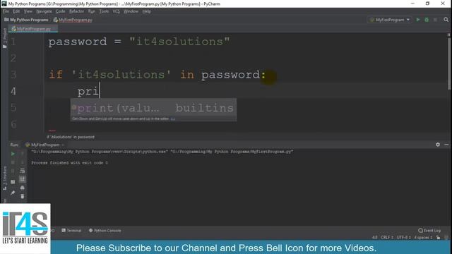 Python Tutorial in Urdu | Hindi |IT4Solutions | in keyword in Python | "in" keyword in Python смотреть онлайн