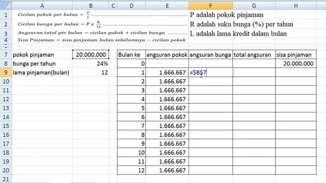 MS Excel: rumus angsuran bunga tetap смотреть онлайн
