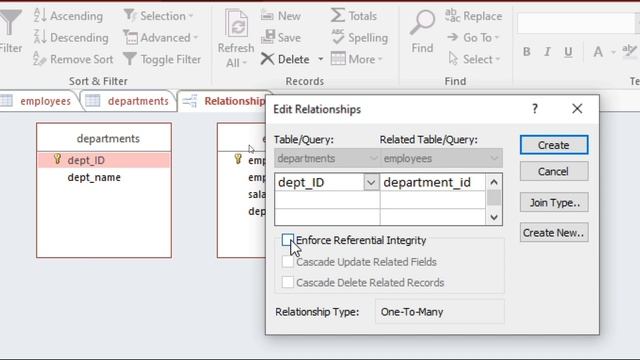 Create Foreign Key between two tables in MS Access | Microsoft Access 2016 Tutorial [Hindi/Urdu] смотреть онлайн