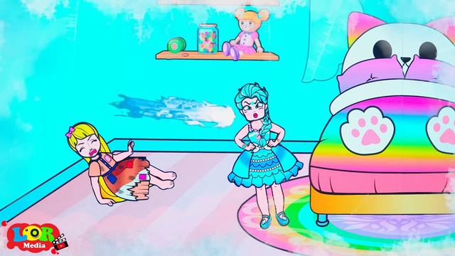 Cartoon - Rapunzel Poor And Rich Mother And Daughter Family - Rapunzel Compilation 놀이 종이