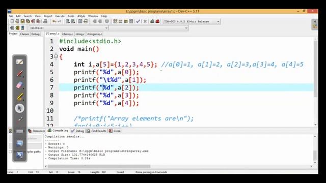 C Basics Video 7 Arrays and Strings (In Tamil) смотреть онлайн