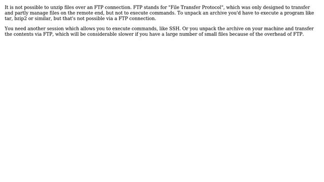 How to unzip files via an FTP connection? (7 Solutions!!) смотреть онлайн