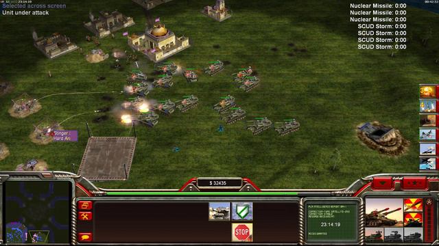 Command Conquer Generals Zero Hour Boss General 1 Vs 7 Hard Generals. (City Assault)